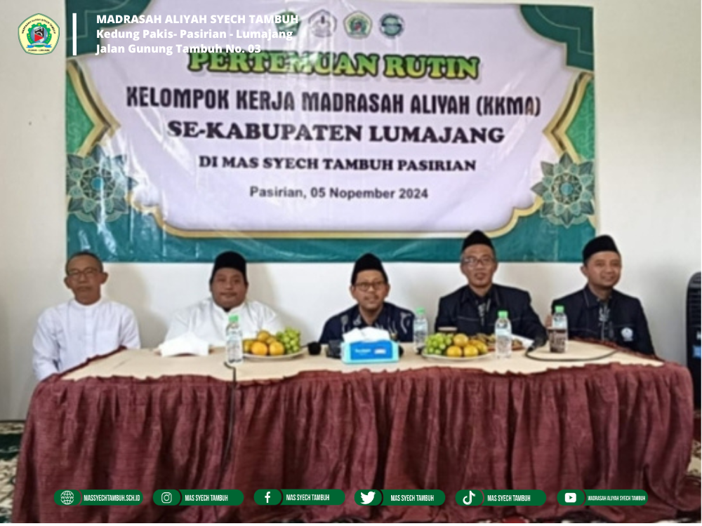 KKMA Lumajang Gelar Pertemuan Rutin di Madrasah Aliyah Syech Tambuh