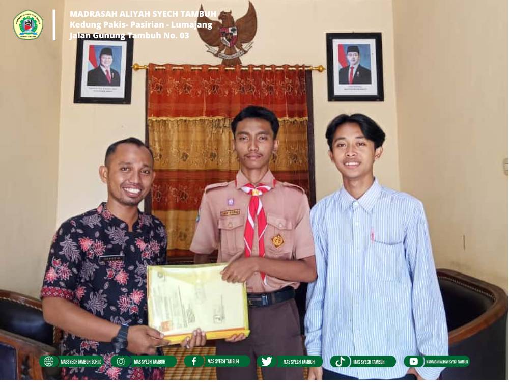 Gugusdepan 10.157 “Arya Wiraraja” Pangkalan MA Syech Tambuh Kirimkan Berkas Portofolio Tahap I Calon Pramuka Garuda ke Kwarran Pasirian