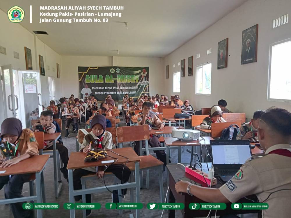 Gugusdepan 10.157 “Arya Wiraraja” Pangkalan MA Syech Tambuh Berpartisipasi dalam Tes Tulis Penilaian Akhir Calon Pramuka Garuda yang Diselenggarakan oleh Kwartir Cabang Lumajang