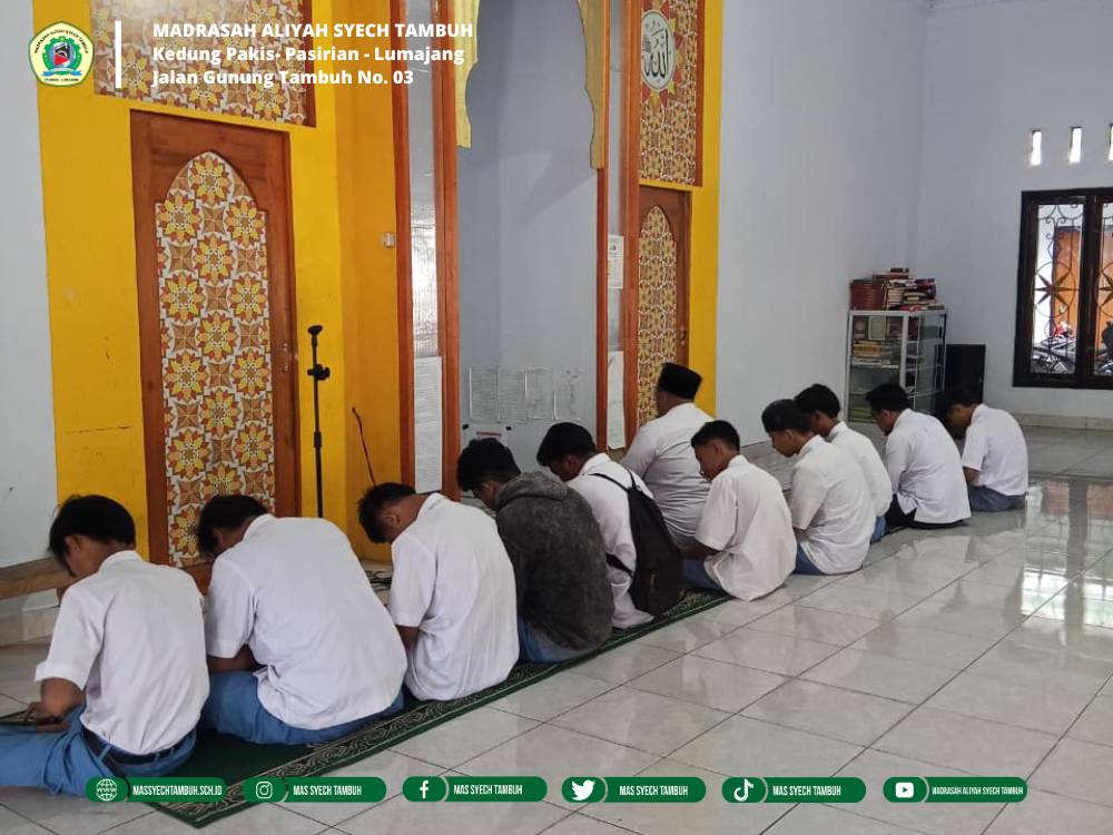 Pembacaan Hizib Nashor dan Istighosah Setiap Senin Pagi Di Madrasah Aliyah Syech Tambuh