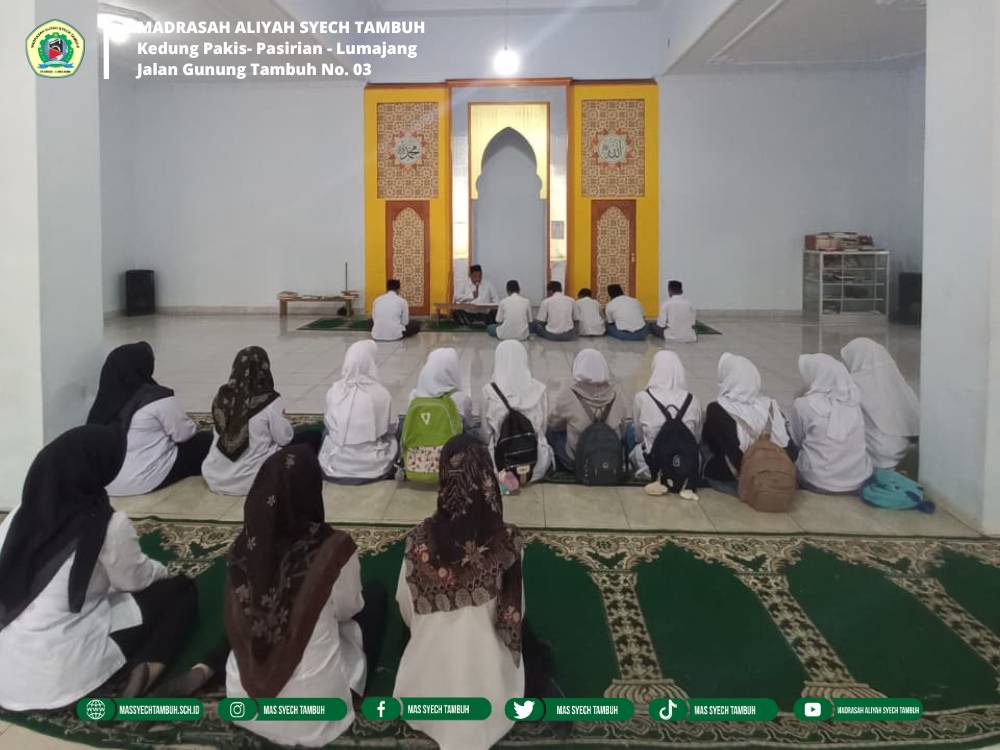 Pembacaan Hizib Nashor dan Istighosah Setiap Senin Pagi Di Madrasah Aliyah Syech Tambuh Pasirian