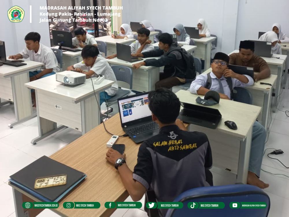 MA Syech Tambuh Kembangkan Skill Multimedia Peserta Didik Melalui Kegiatan Editing Kreatif