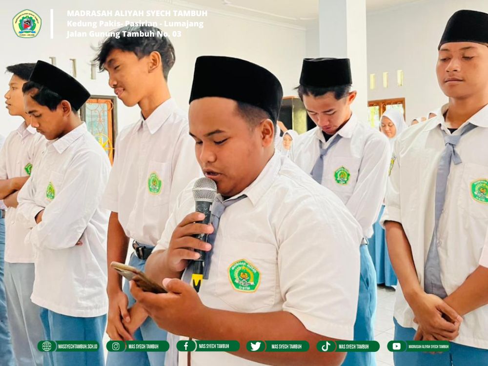 Kegiatan Keagamaan Penutup Semester Genap, MAS Syech Tambuh Gelar Tahlil dan Sholawat Nabi di Islamic Center Al-Misry