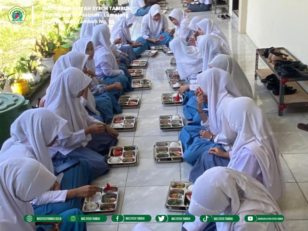 MAS Syech Tambuh Terima MBG Perdana Semester Genap Tahun Pelajaran 2025/2026
