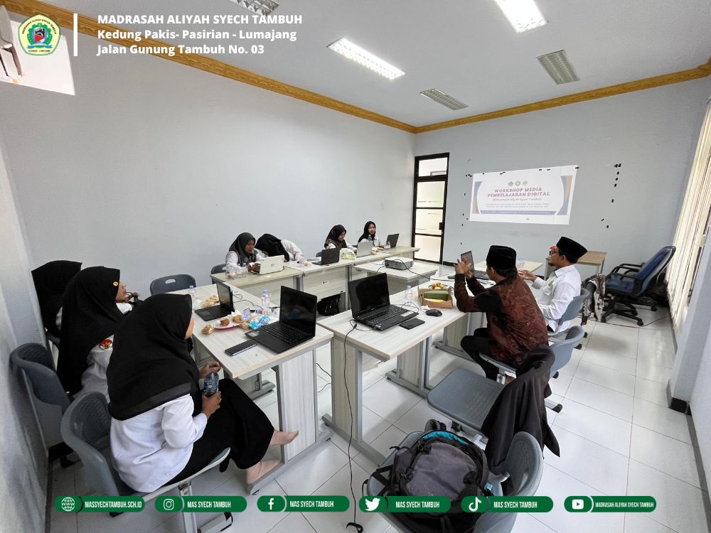 MAS SYECH TAMBUH GELAR WORKSHOP PEMBUATAN MEDIA PEMBELAJARAN BERBASIS DIGITAL
