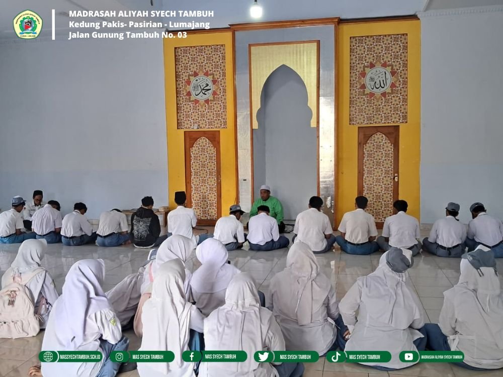 Senin Pagi Bermunajat, Warga MAS Syech Tambuh Awali Pembelajaran dengan Asmaul Husna, Istighosah dan Ratibul Haddad